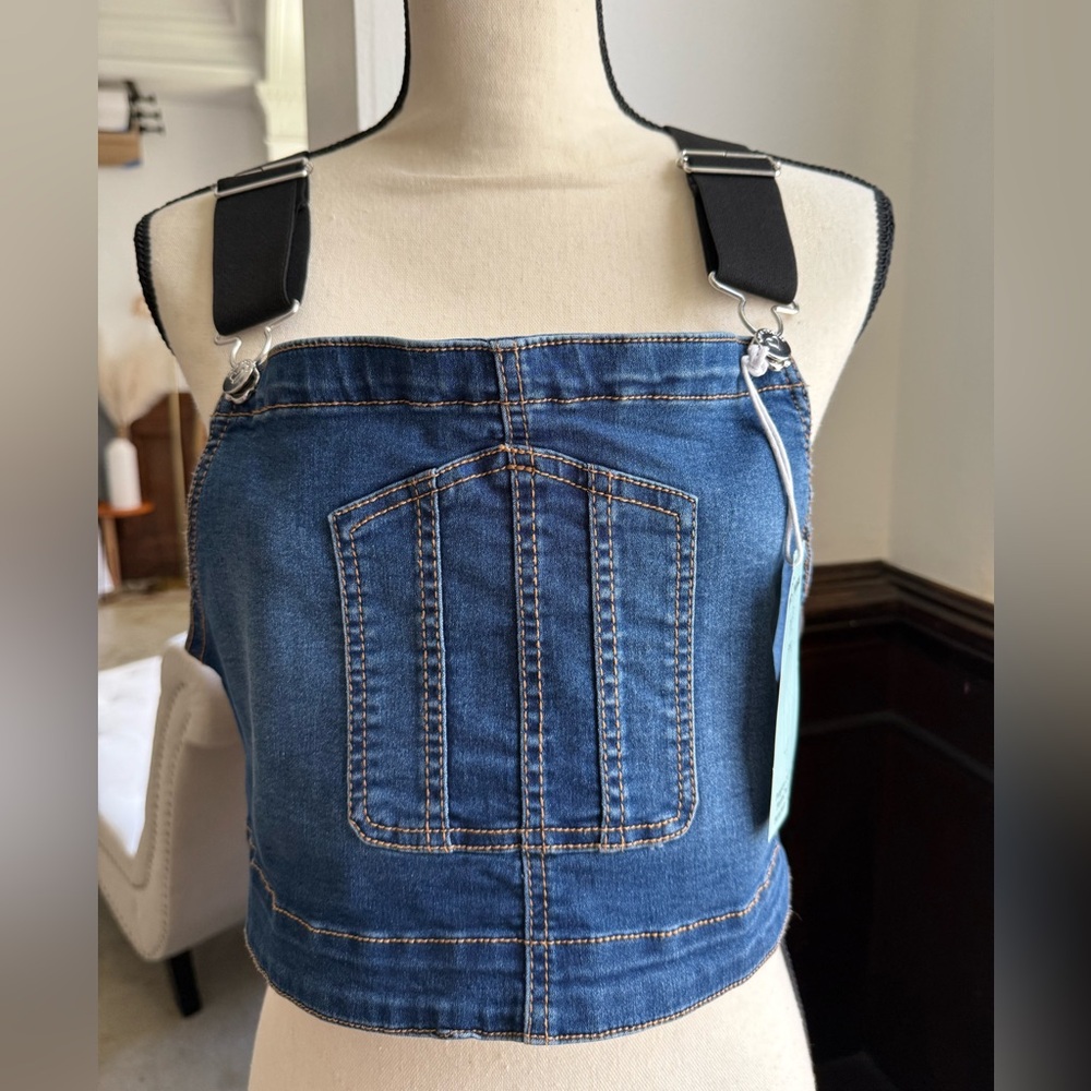 Denim Blue Women's Crop Top